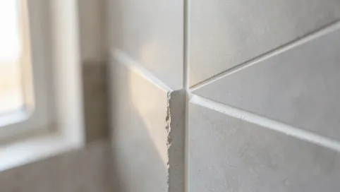 wykończenie płytek przy ścianie